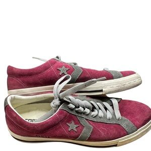 Converse Unisex One Star sneakers - Burgundy/Gray - Size -W (11.5) M (10)
